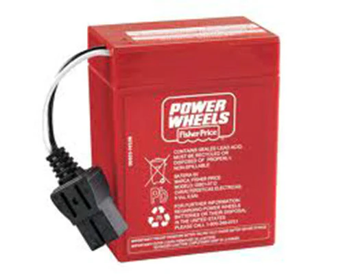 6 Volt Red Battery and Charger Combo for Power Wheels 6V Vehicle - Image 3