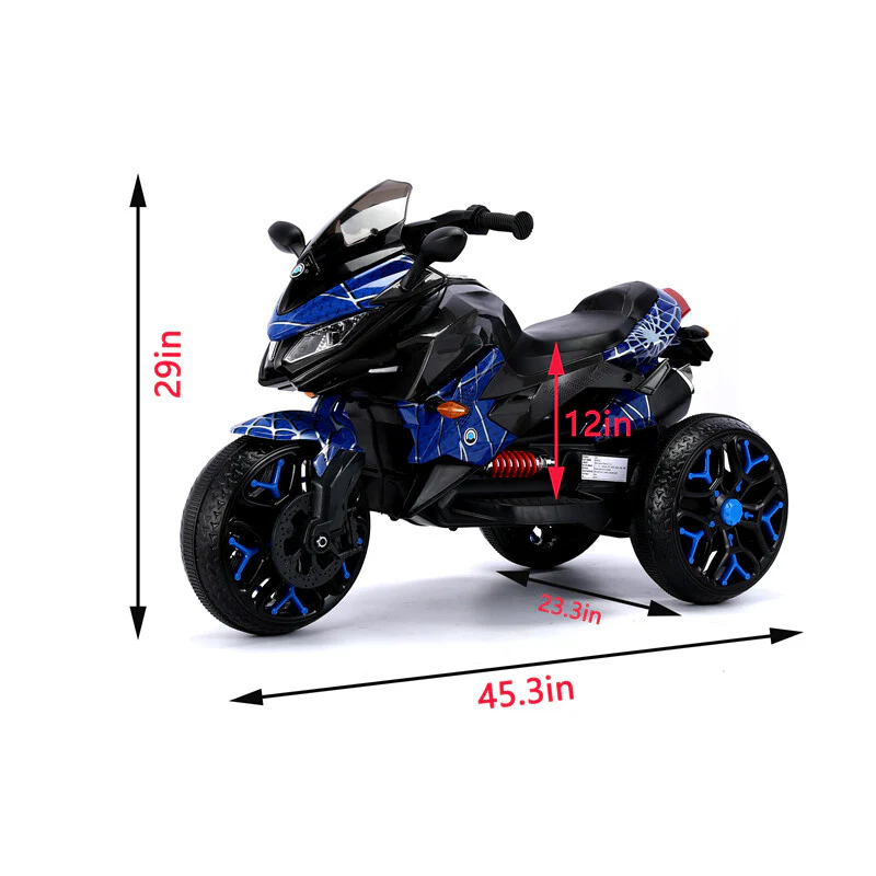 12V Electric 3-Wheel Ride-On Motorcycle for Kids Ages 3-6 with Adjustable Speed 1.8-3.2 MPH - Image 2