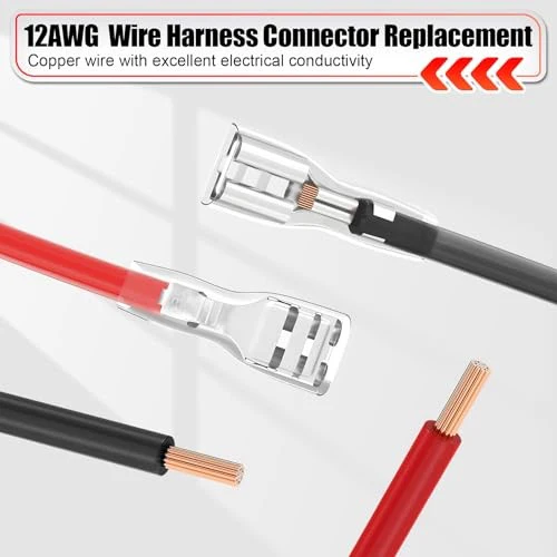 12-Pack 12 AWG Wire Harness Connectors Replacement Compatible with Peg Perego - Image 7