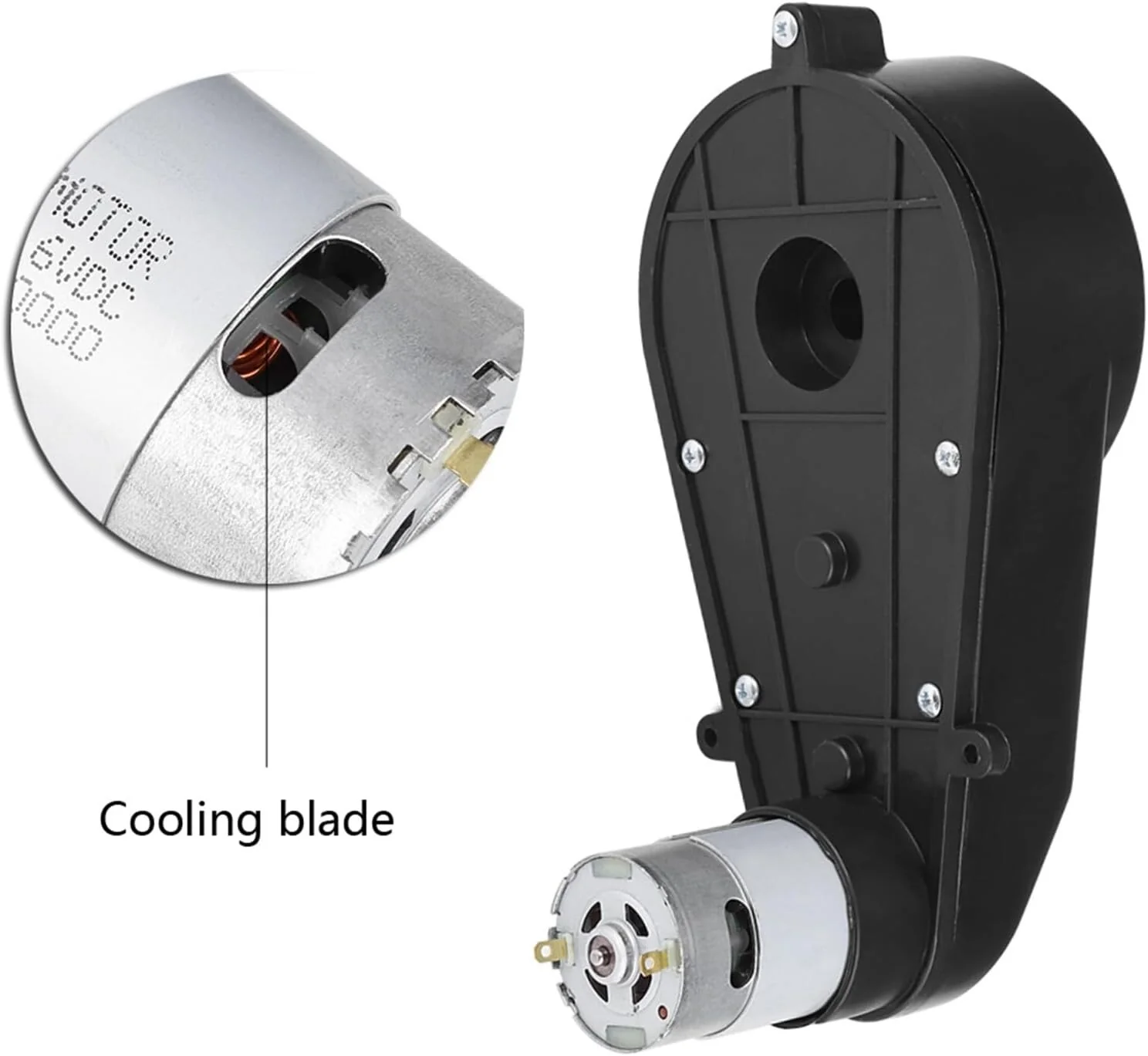 12V High-Speed 40000rpm Motor and Gearbox Pair with Power Wheels for Kids Electric Ride-On Car - Image 5