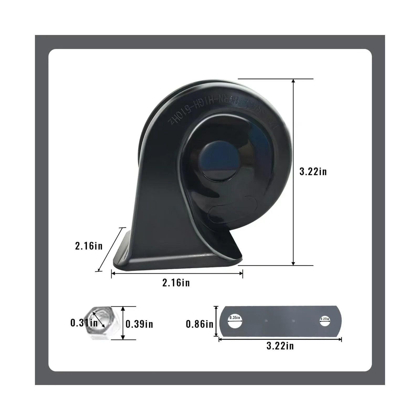 115DB High-Volume Electric Snail Horn | 12V Waterproof Replacement Kit - Image 2