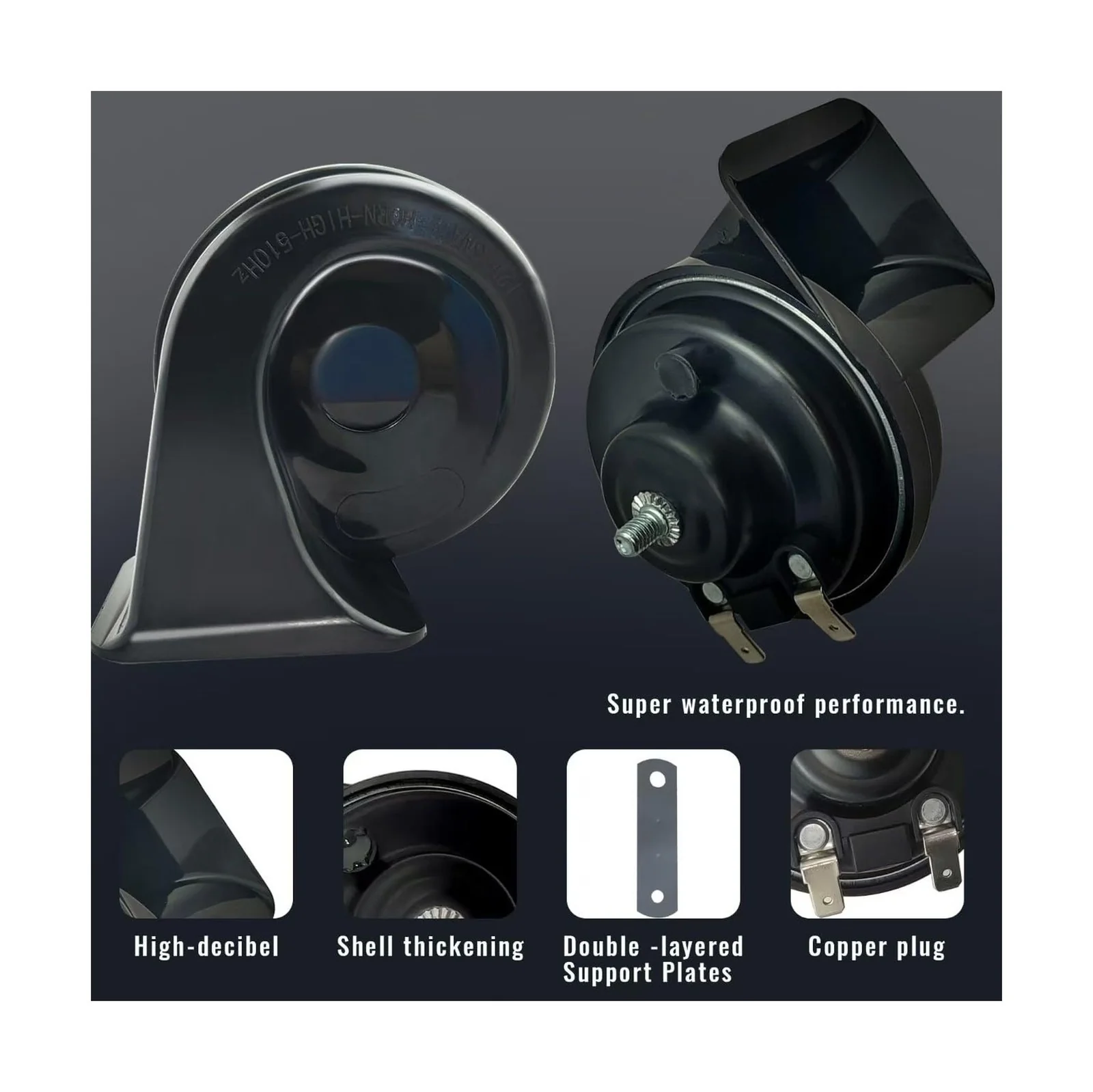 115DB High-Volume Electric Snail Horn | 12V Waterproof Replacement Kit - Image 6