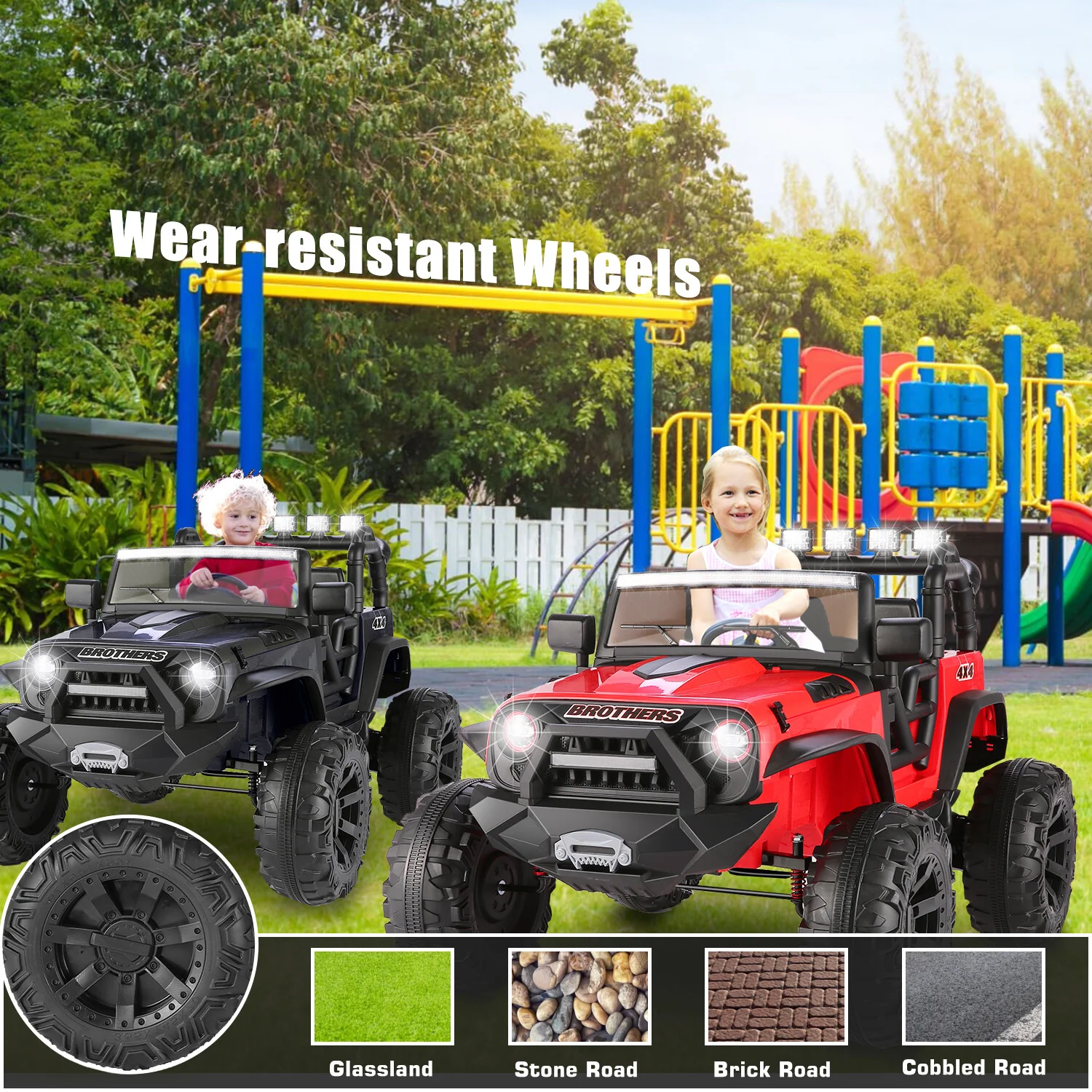 12V/24V Large Electric Ride-On Truck and Motorcycle for Kids Toy Gift - Image 6