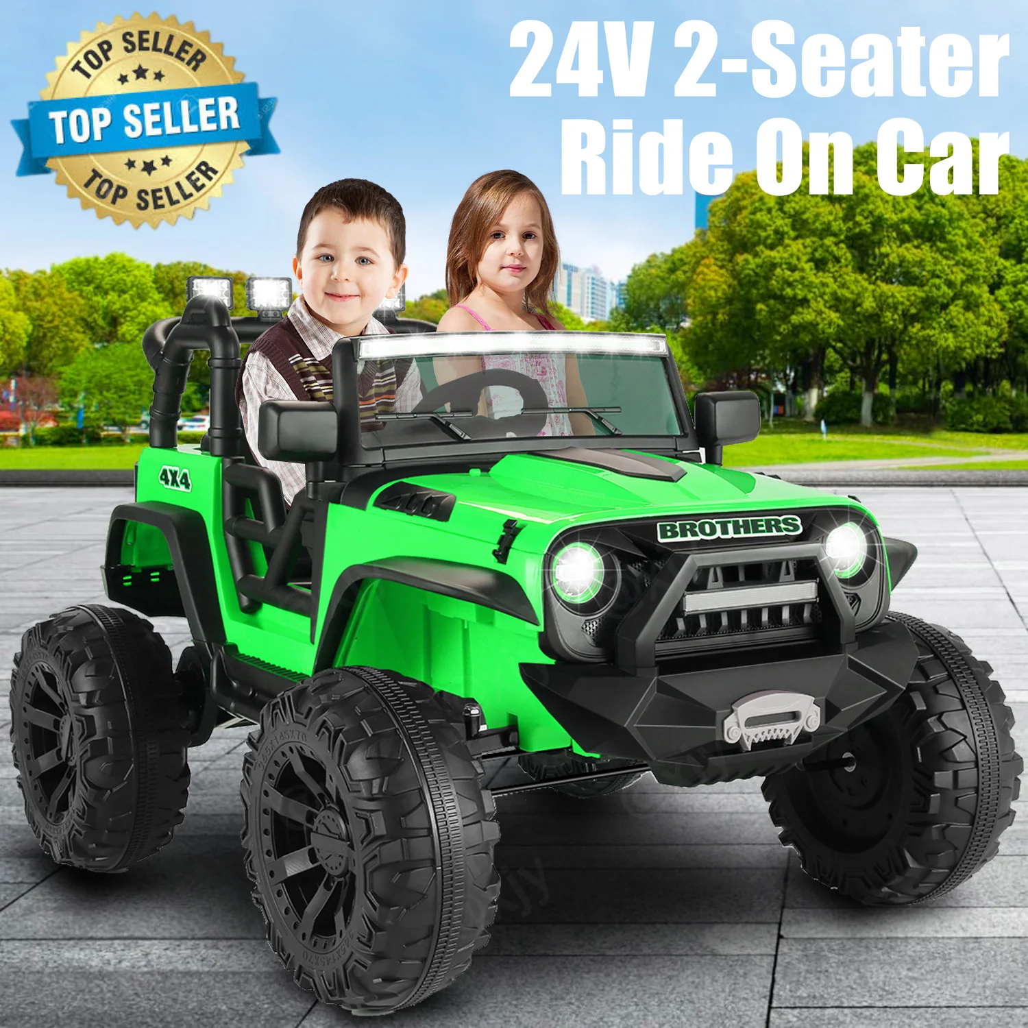 12/24V Large Electric Ride-On Truck for Kids with Parental Remote Control - Image 15