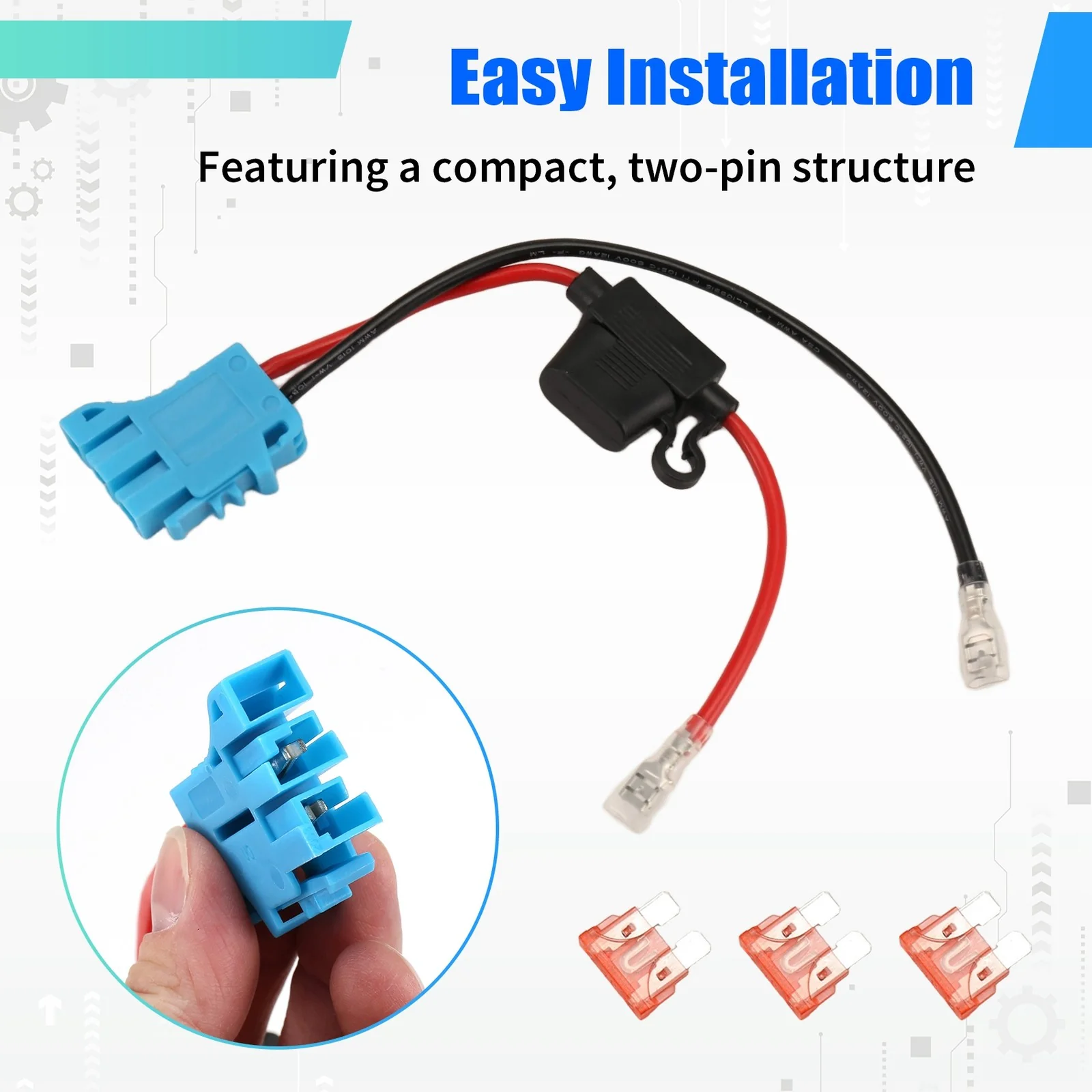 12 AWG Wire Harness Connector for Peg-Perego 12V8172 - Image 5