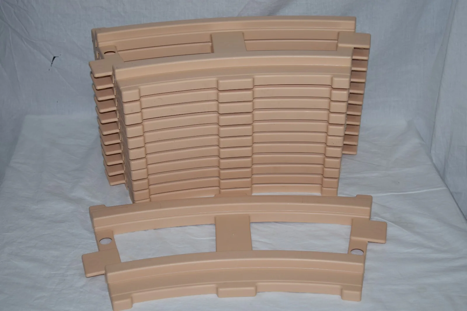 Curved Peg Perego Ride-On Train Track with Thomas Santa FE Train Design