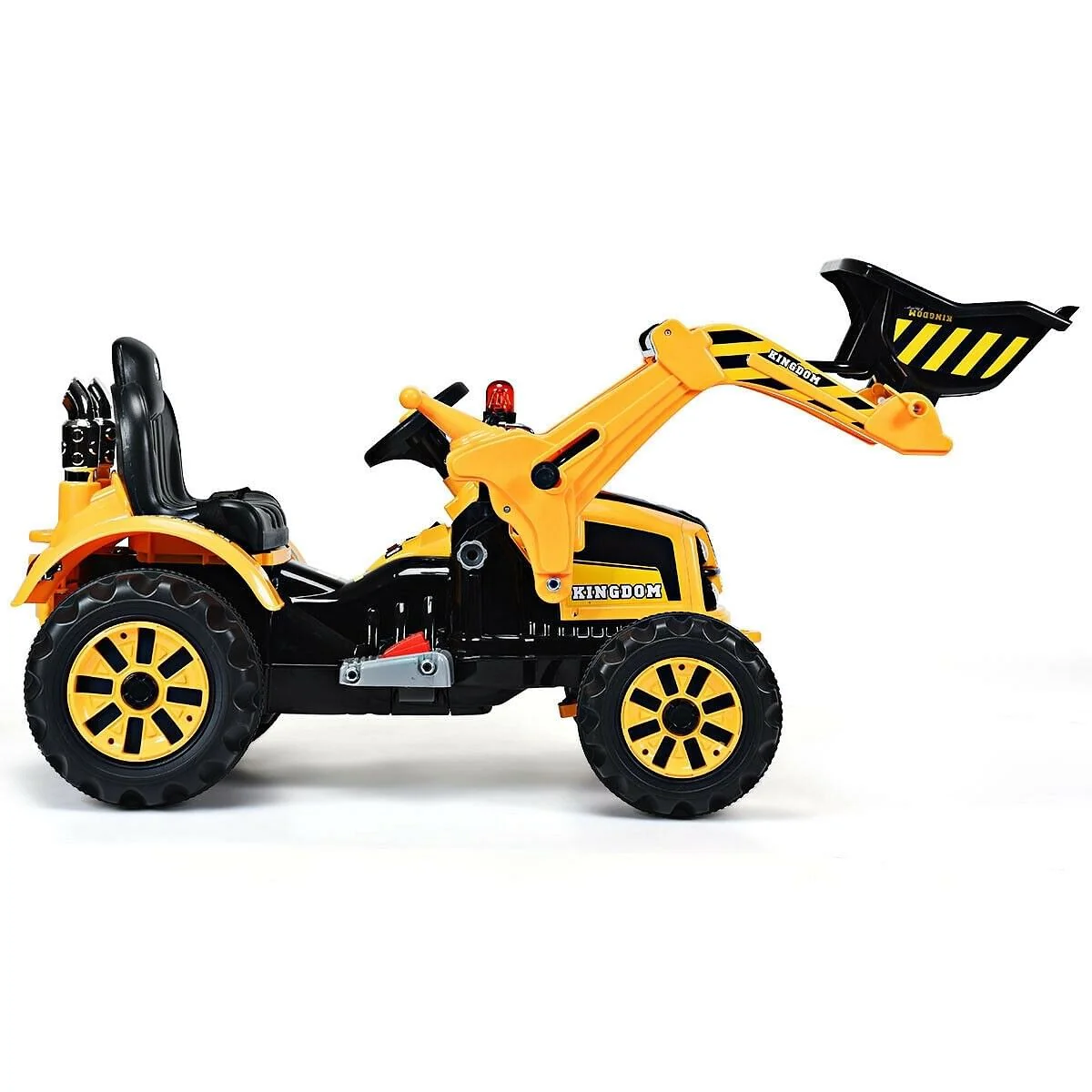 12V Battery Powered Yellow Kids Ride-On Dumper Truck - Image 3