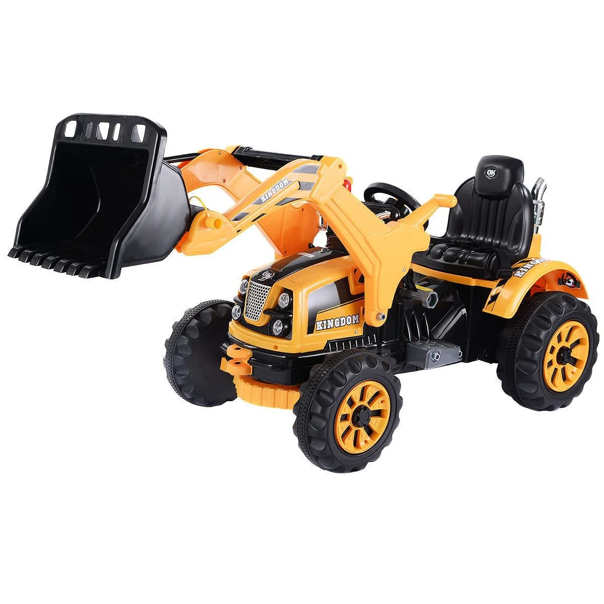 12V Battery Powered Yellow Kids Ride-On Dumper Truck - Image 7
