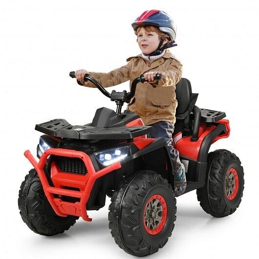 V Kids Electric 4-Wheeler ATV Quad with MP3 and LED Lights Black - Image 9