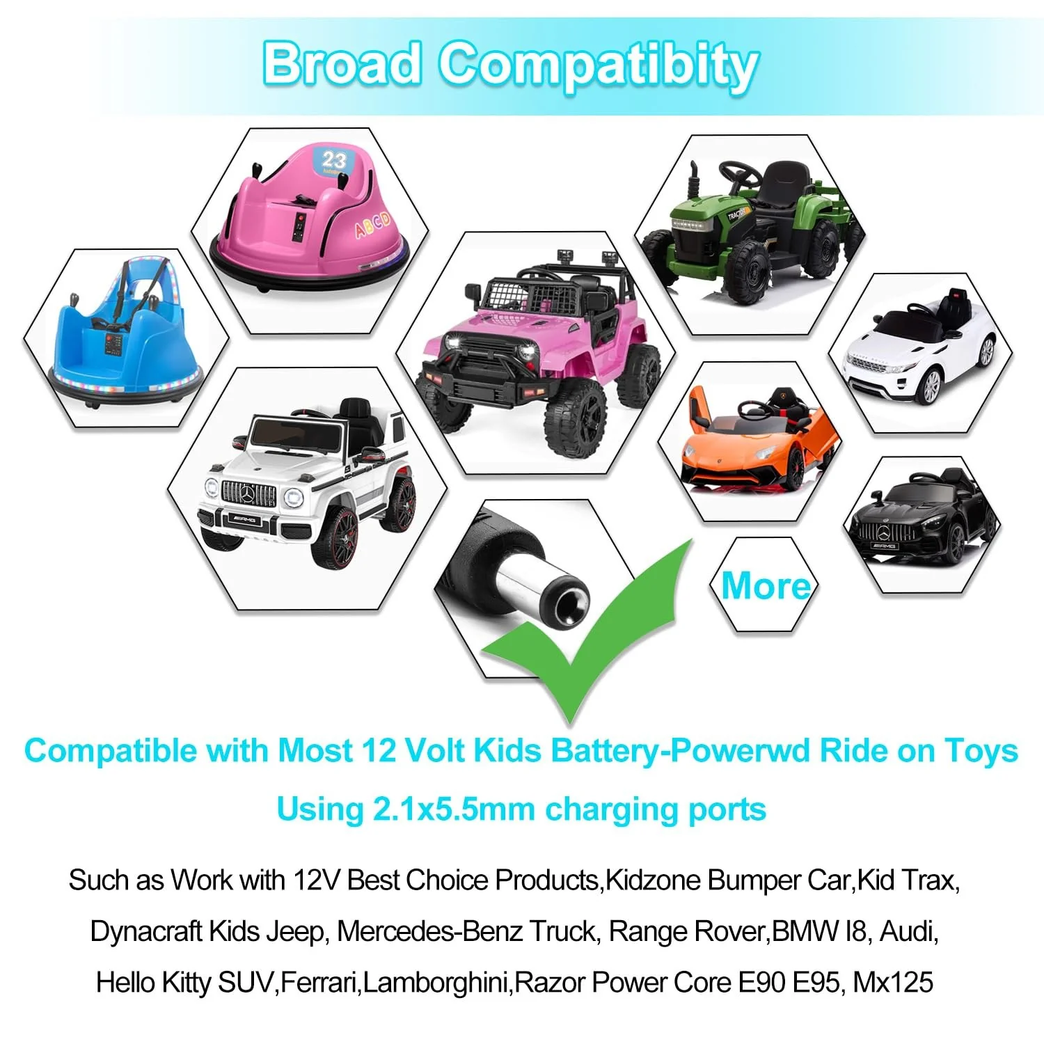 12V Universal Charger for Children's Ride-On Vehicles - Image 4