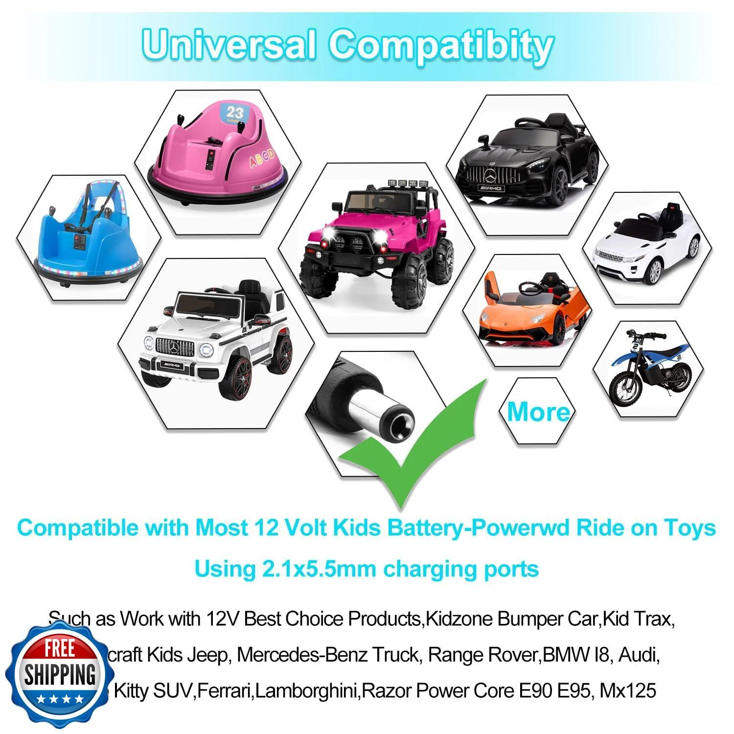 12 Volt Battery Charger for Kids Ride-On Toys and Cars - Image 5