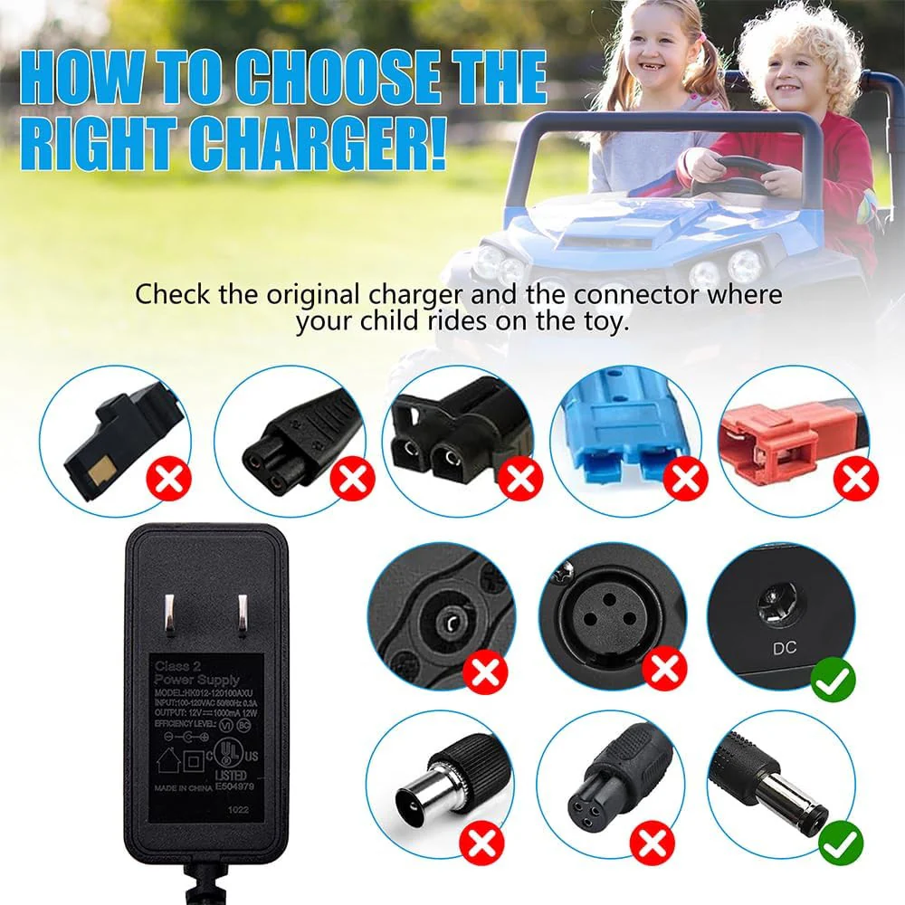 12 Volt Battery Charger for Kids Ride-On Toys and 12V Ride-On Cars - Image 3