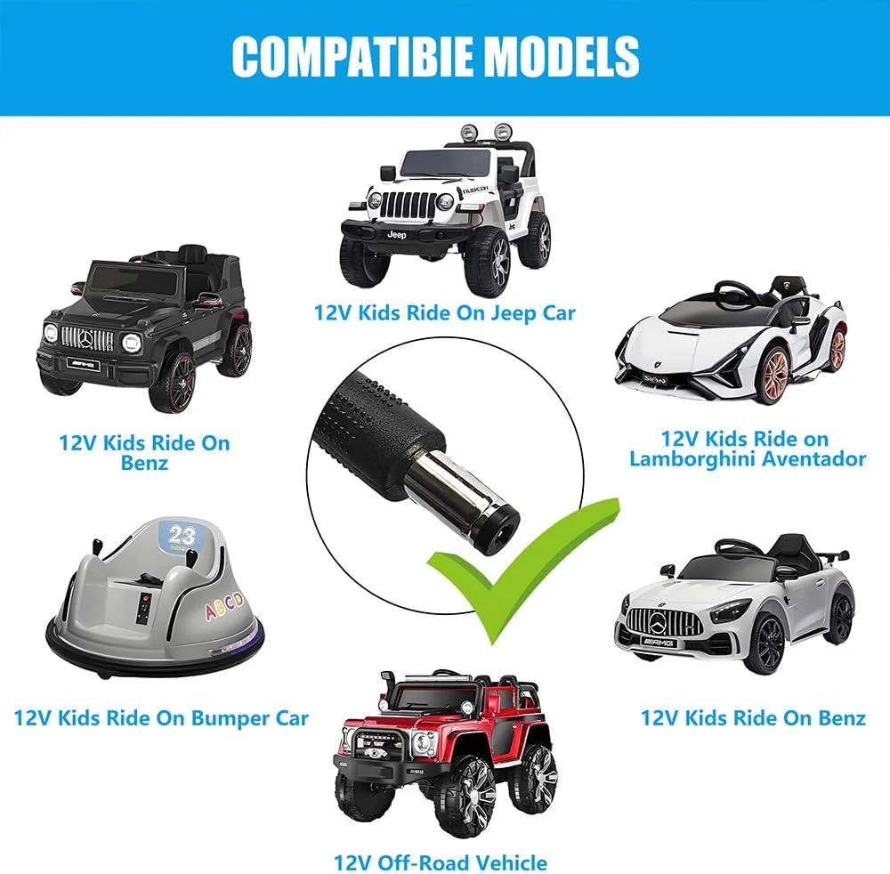 12 Volt Battery Charger for Kids Ride-On Toys and 12V Ride-On Cars - Image 5