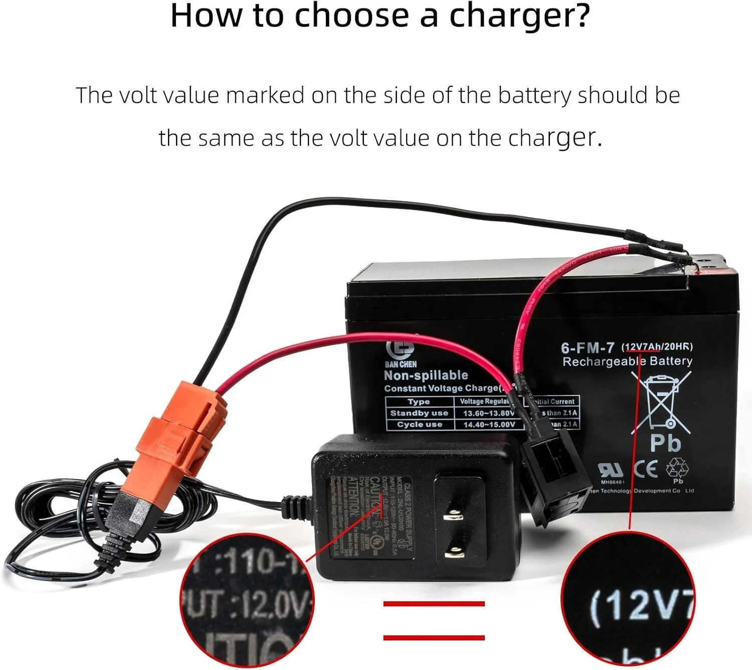 12 Volt Battery Charger with Wire for Kids Ride-On Toys and Cars 12V - Image 7