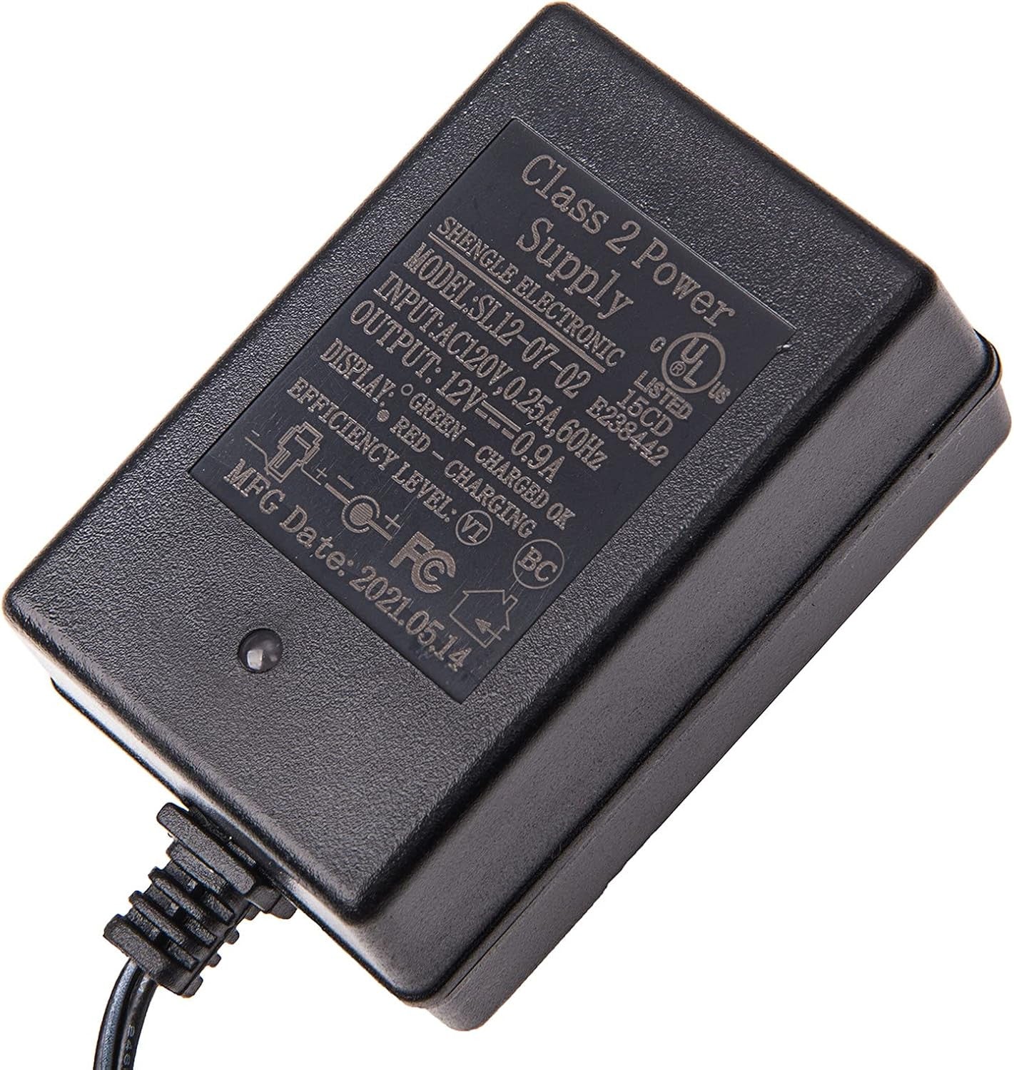 12 Volt Battery Charger for Kids Ride-On Toy Cars SL12-07-02 - Image 2