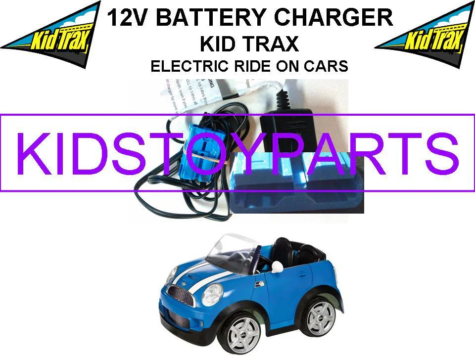 12 Volt Rechargeable Battery Charger with Blue Connector for Kid Trax Mini Cooper Ride-On Toys - Image 3