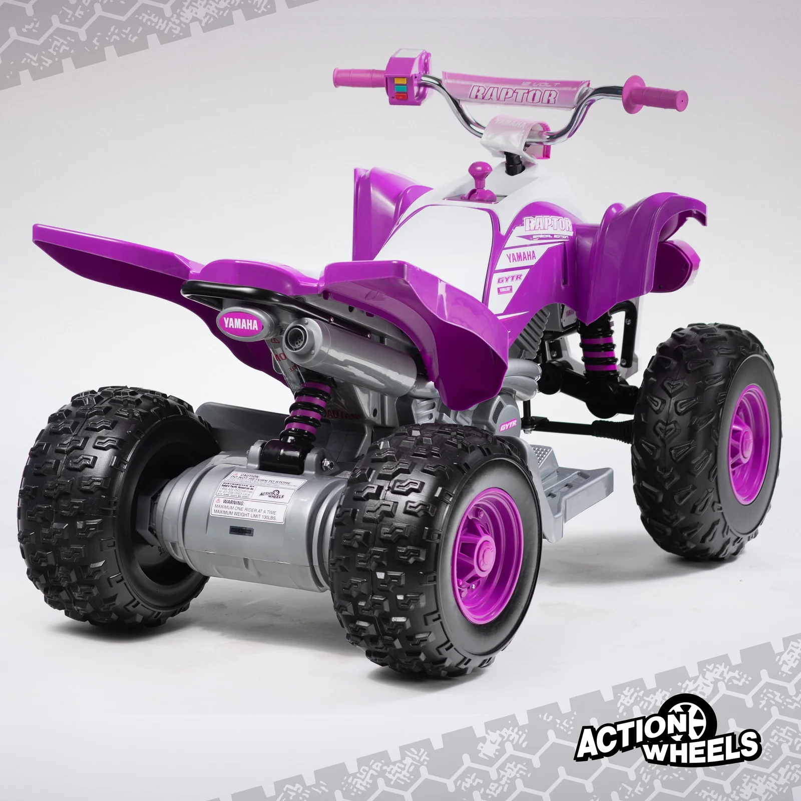 12-Volt Battery-Powered Purple Ride-On ATV with Music for Girls Ages 3-5 Years - Image 5