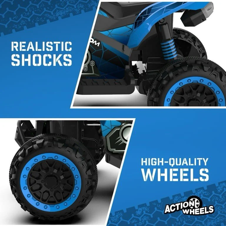 12 Volt Blue Phantom ATV Ride-On with Action Wheels, Battery Powered for Boys and Girls - Image 5