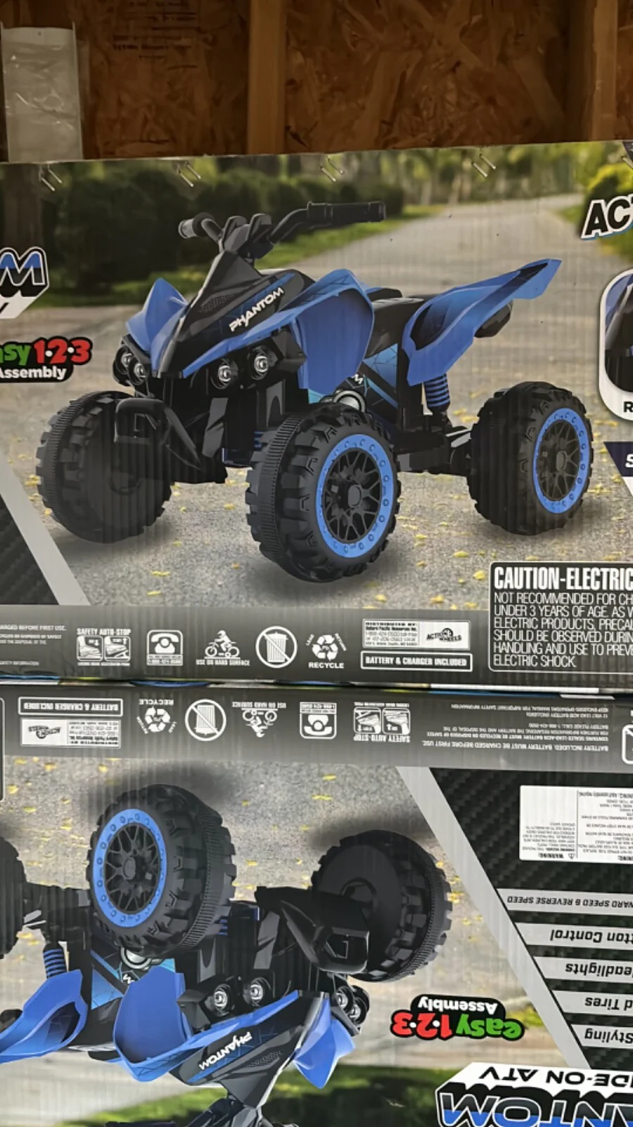 Volt Blue Phantom Battery-Powered Ride-On ATV for Boys and Girls - Image 3