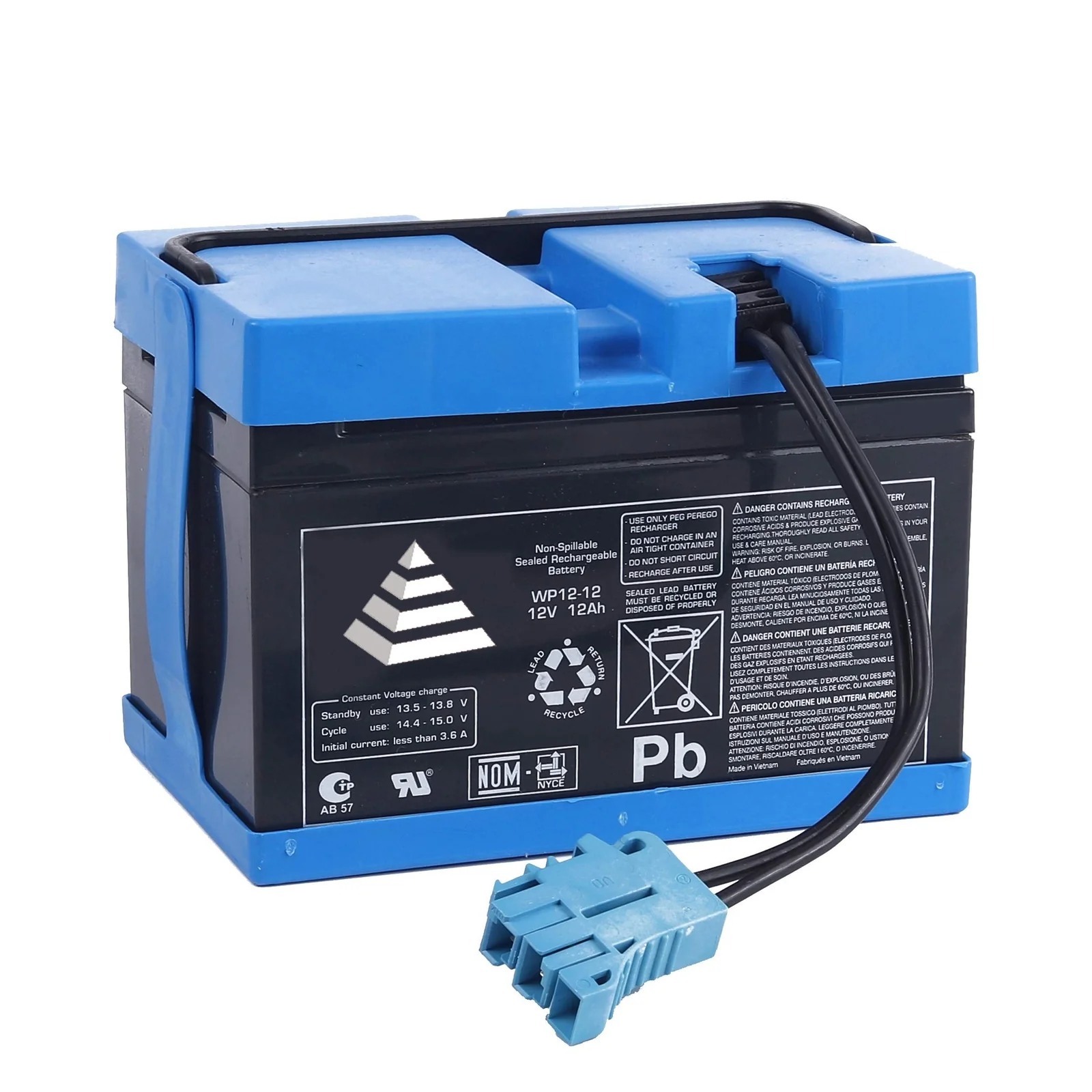 12 Volt 12AH Battery and Charger Combo Kit for Peg Perego Polaris RZR Vehicles - Image 2