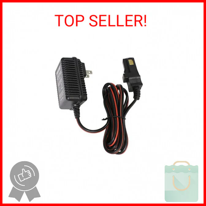 12-Volt Charger for Power Wheels with Gray Battery and Orange Top - Image 3