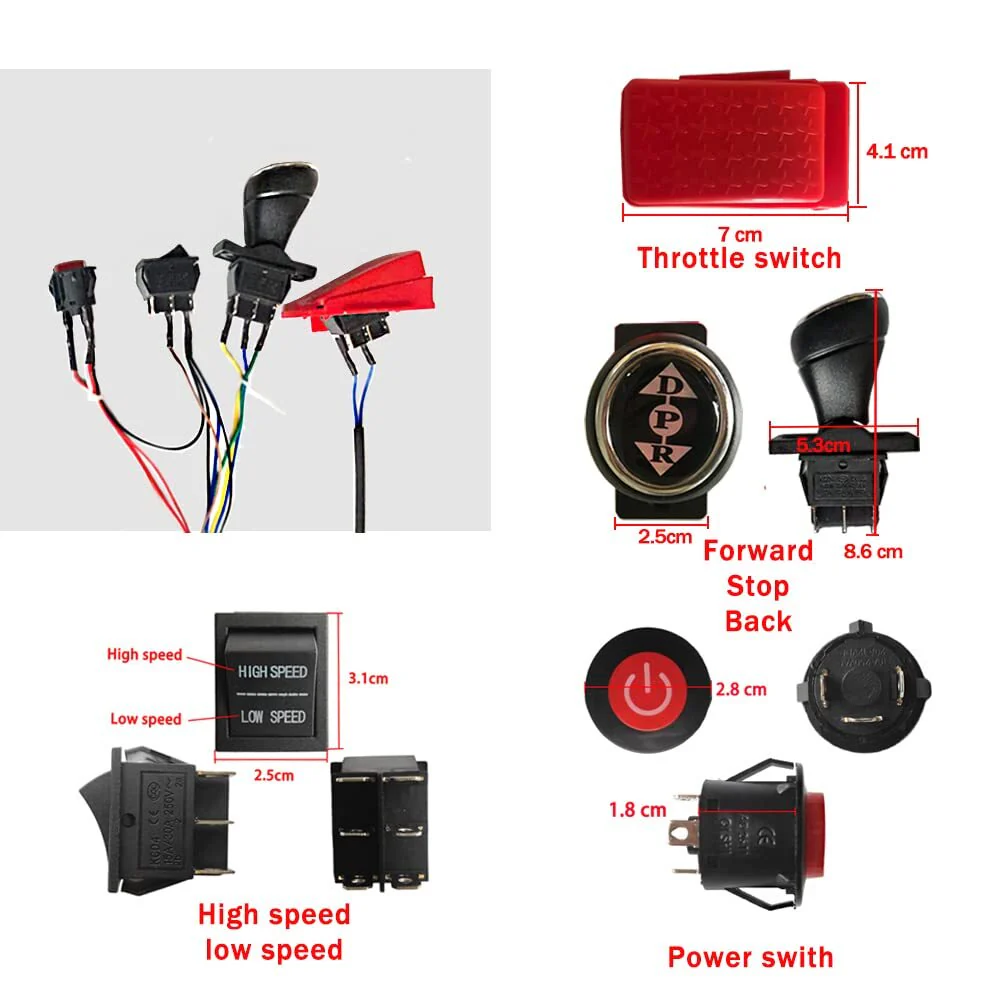 12 Volt High-Power DIY Electric Wheel Kit with Modified Wires for Children - Image 4