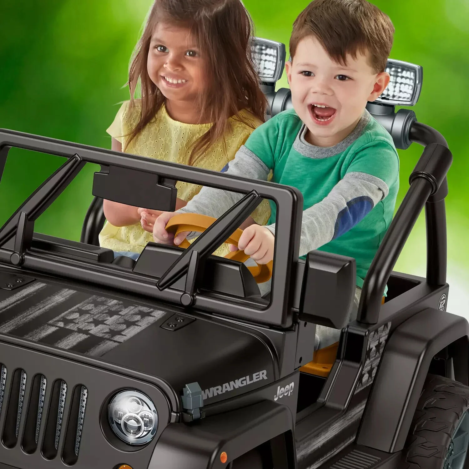 12-Volt Ride-On Jeep Wrangler with 2 Speed Options: Reaching Up to 5 mph - Image 3