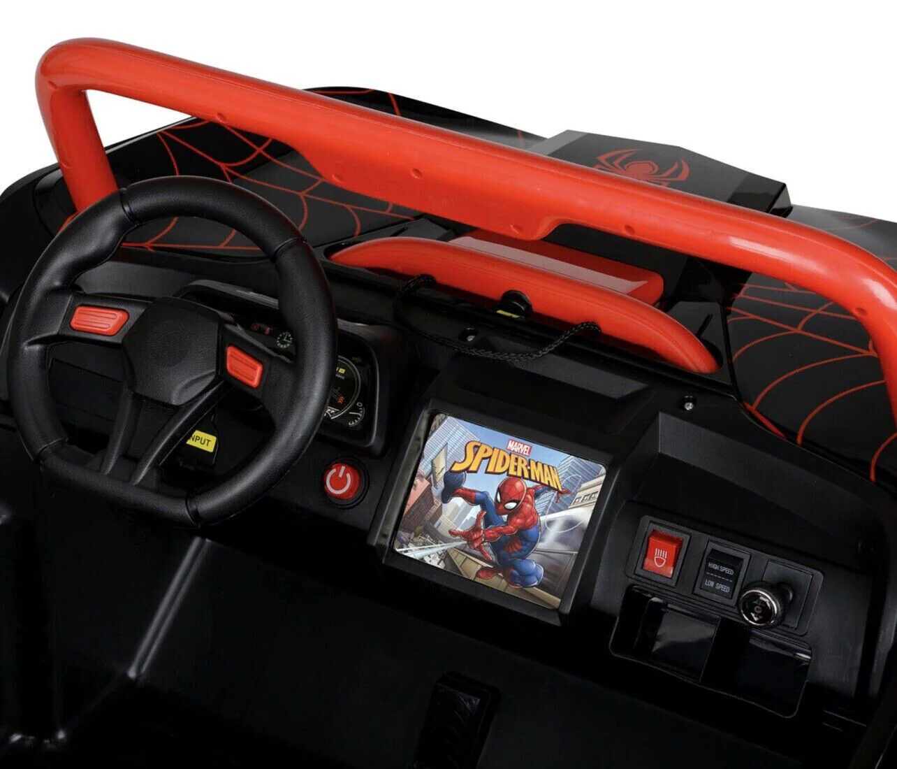 12-Volt Spiderman UTV Ride-On with Real Doors and Two Seats - Brand New! - Image 4