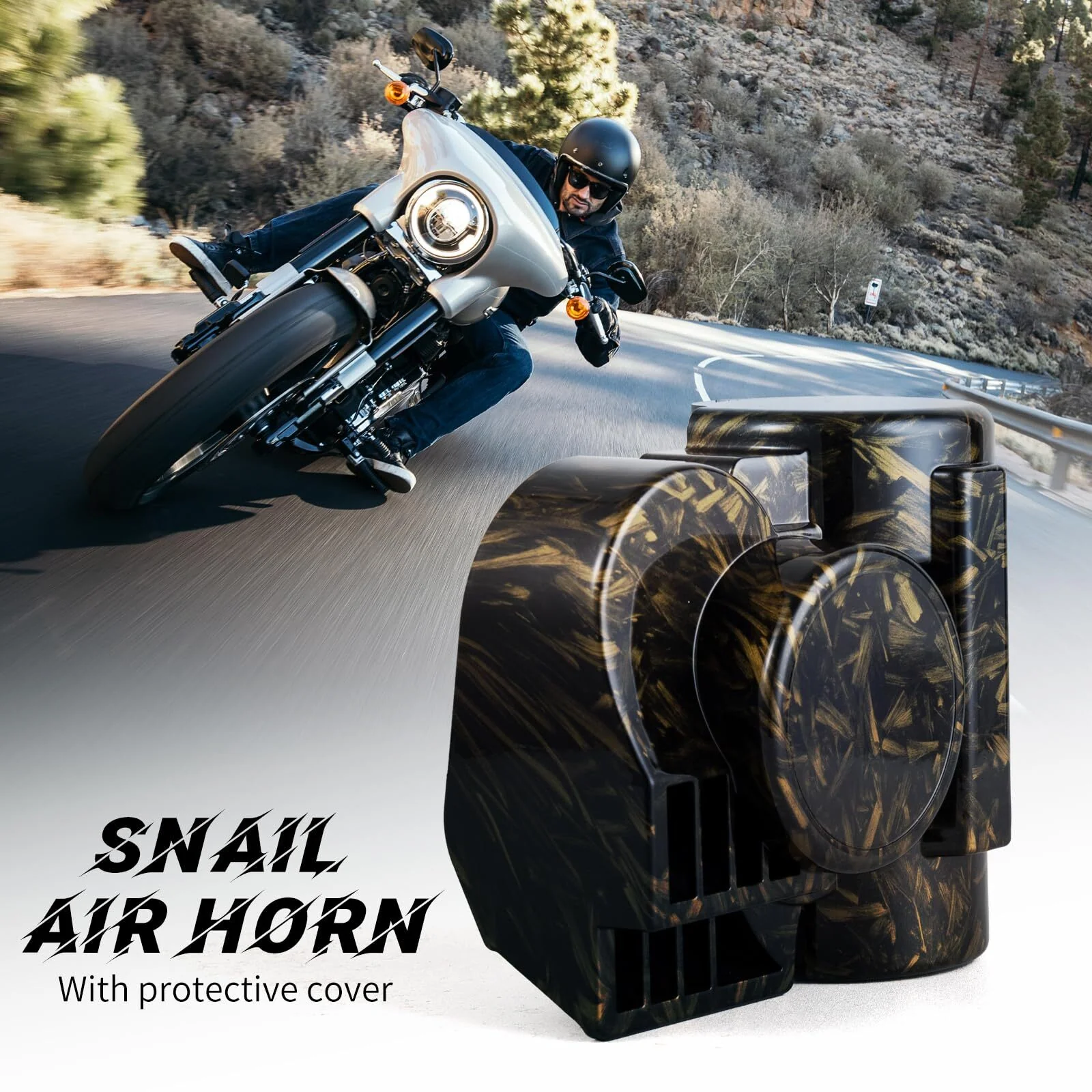 12V 150dB Compact Snail Air Horn for Truck Motorcycle Car SUV RV - Image 2