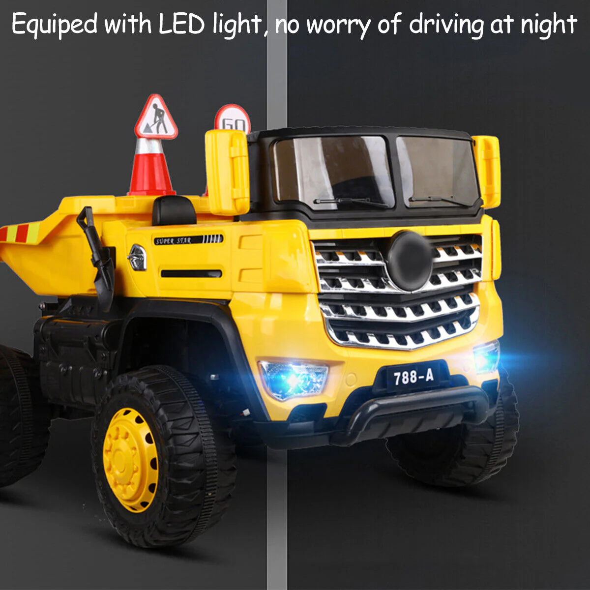 12V 2-Passenger Ride On Dump Truck with Remote Controlled Electric Construction Vehicle - Image 7