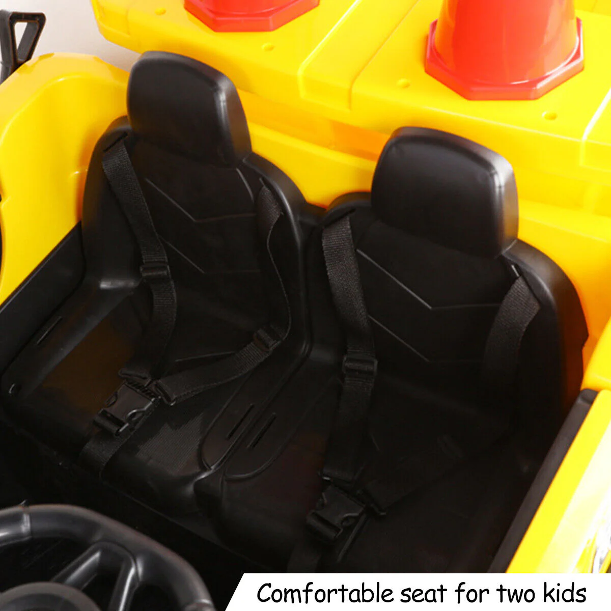 12V 2-Passenger Ride On Dump Truck with Remote Controlled Electric Construction Vehicle - Image 8