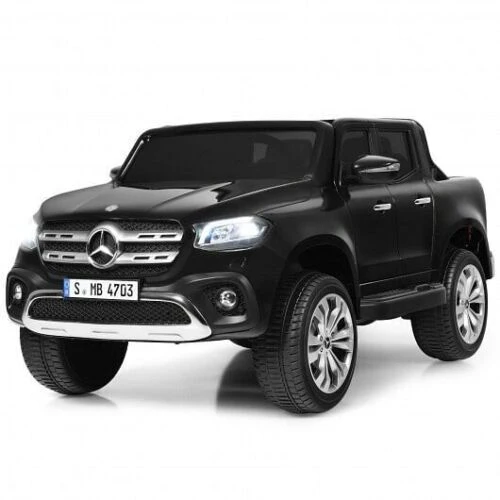 12V 2-Seater Children's Ride-On Car - Officially Licensed Mercedes Benz X Class Remote Control Vehicle with Storage Compartment - Black - Image 5