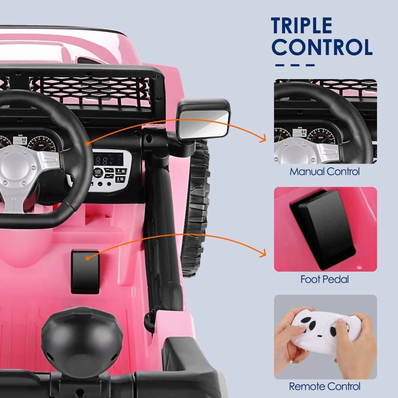 12V 2-Seater Electric Ride-On Car with LED Lights, MP3 Player, and Remote Control for Kids - Image 33