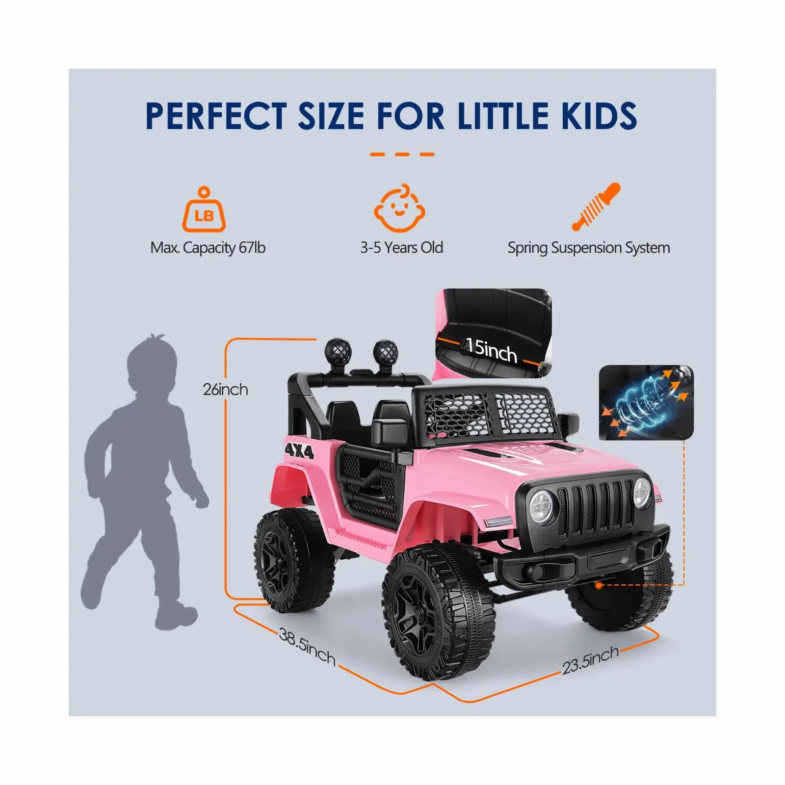 12V 2-Seater Electric Ride-On Car with LED Lights, MP3 Player, and Remote Control for Kids - Image 34