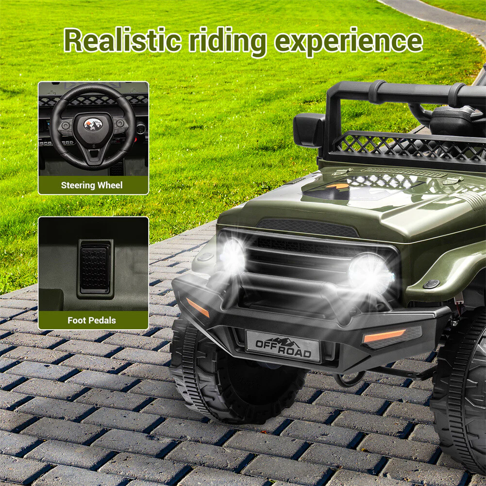 12V 2-Seater Electric Ride-On Jeep Truck for Kids with Remote Control - Image 10