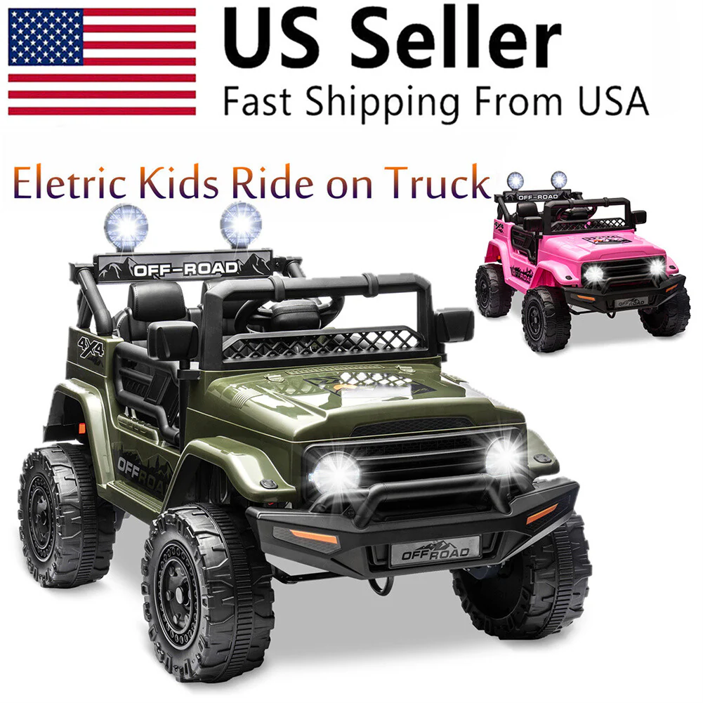 12V 2-Seater Electric Ride-On Jeep Truck for Kids with Remote Control - Image 2