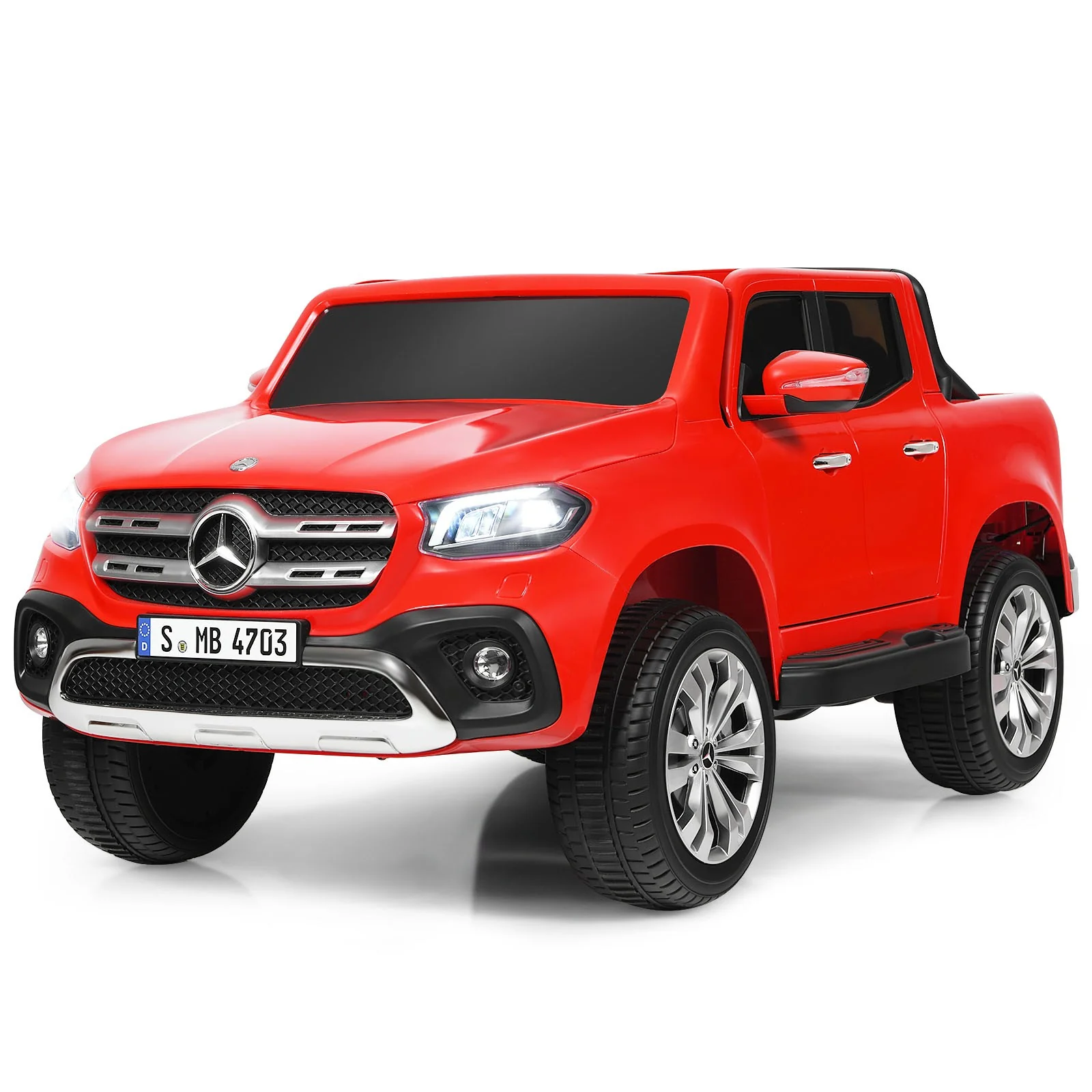 12V 2-Seater Kids Ride-On Car Licensed Mercedes Benz X-Class RC with Trunk Red - Image 13