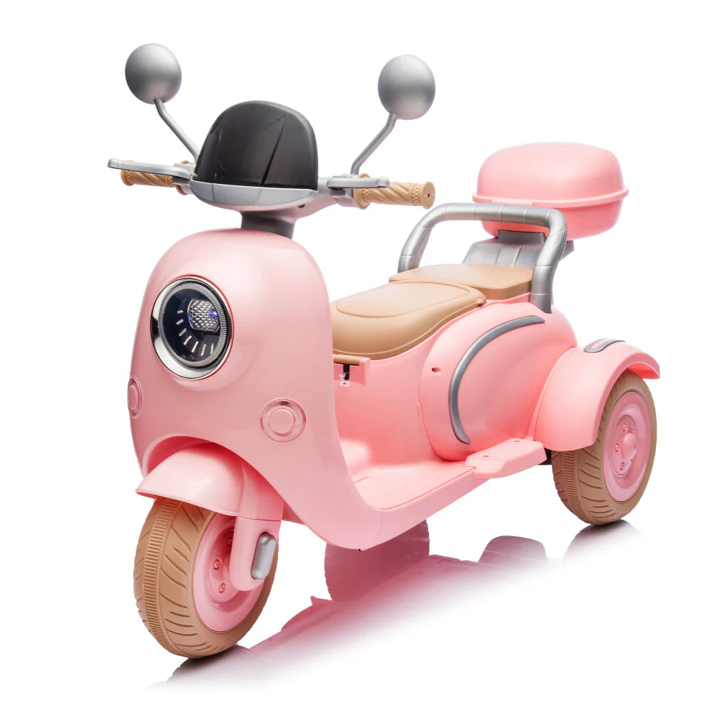 12V 2-Seater Electric Ride-On Motorcycle with LED Headlight for Kids Ages 3-6 - Image 7