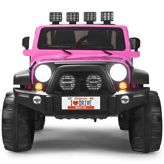 12V 2-Seater Ride-On Truck with Remote Control and Storage Compartment Pink