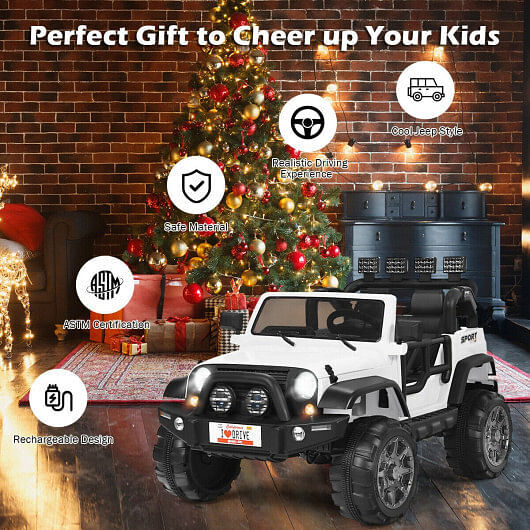 12V 2-Seater Ride-On Truck with Remote Control, Storage Compartment, and Music - Image 5