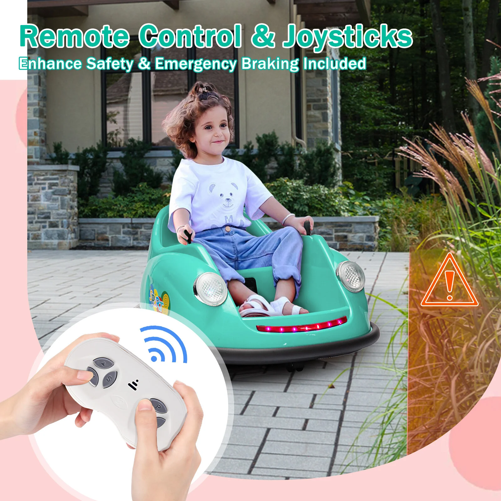12V Electric Ride-On Bumper Car for Kids with 2 Speeds and 360° Rotation - Image 16