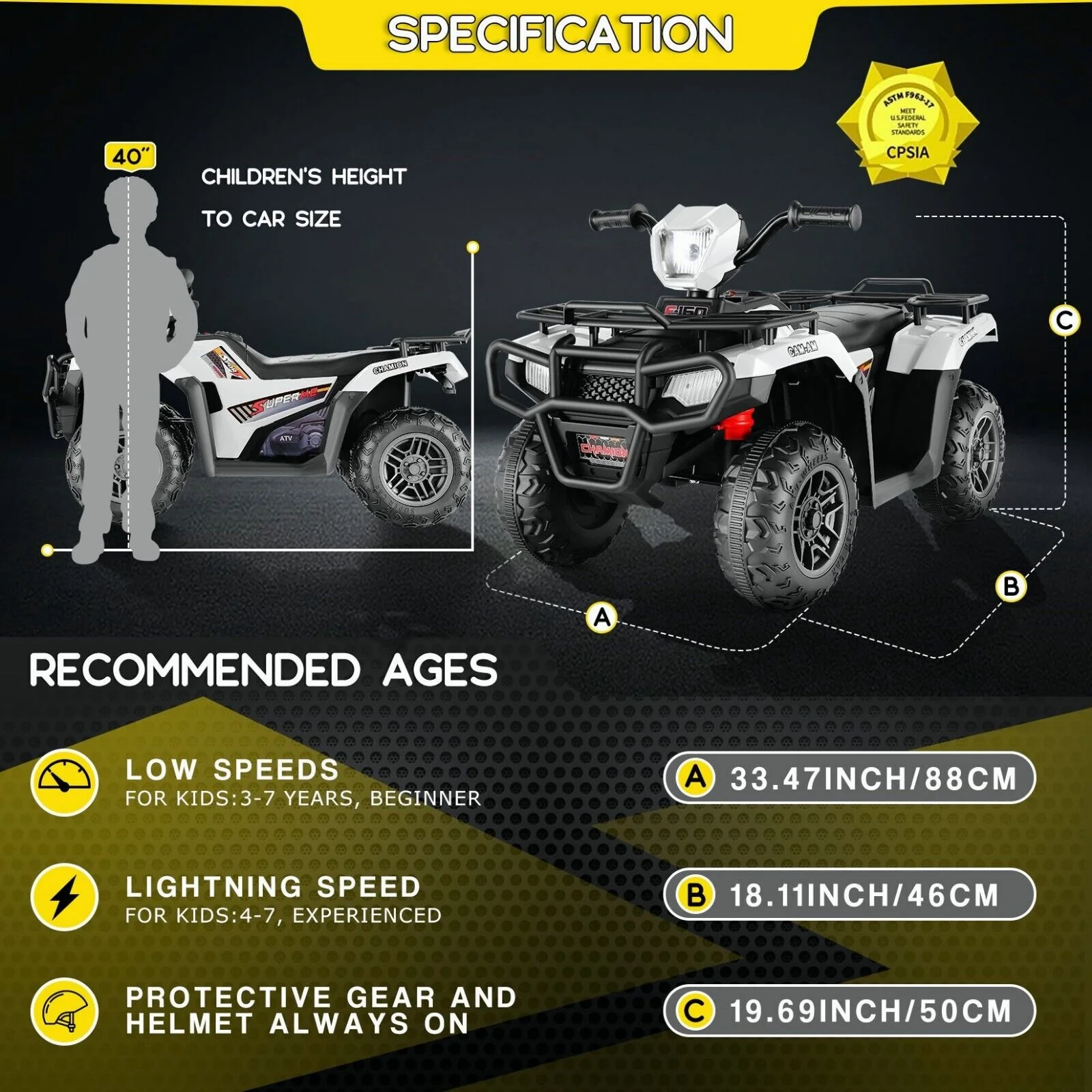 12V/24V Electric Jeep Truck ATV Ride-On Toy with Parental Remote Control for Kids - Image 55