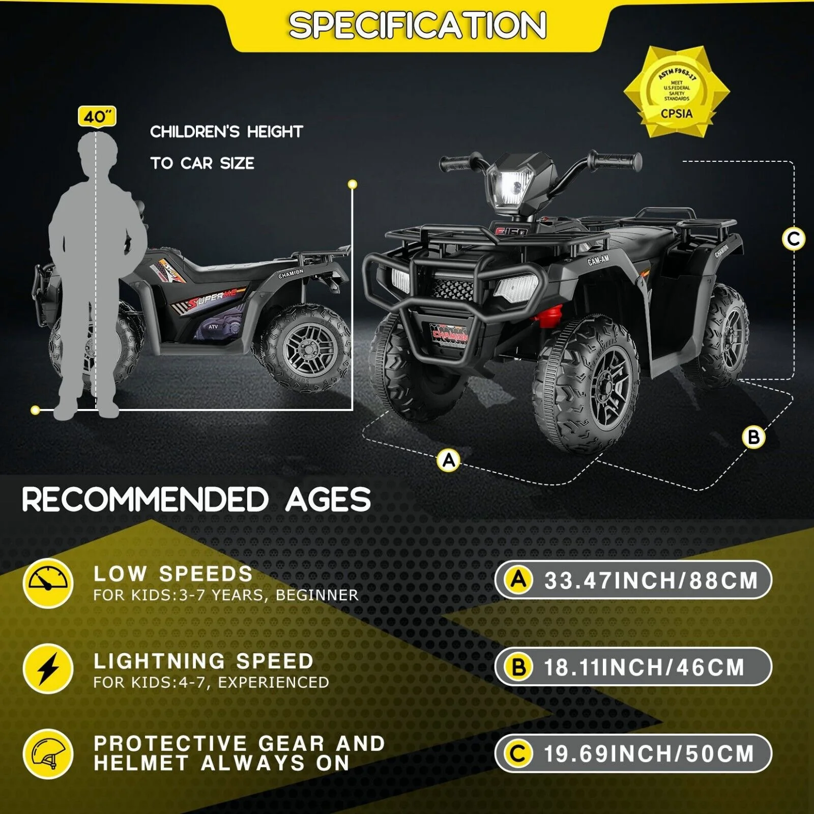 12V/24V Electric Jeep Truck ATV Ride-On Toy with Parental Remote Control for Kids - Image 65