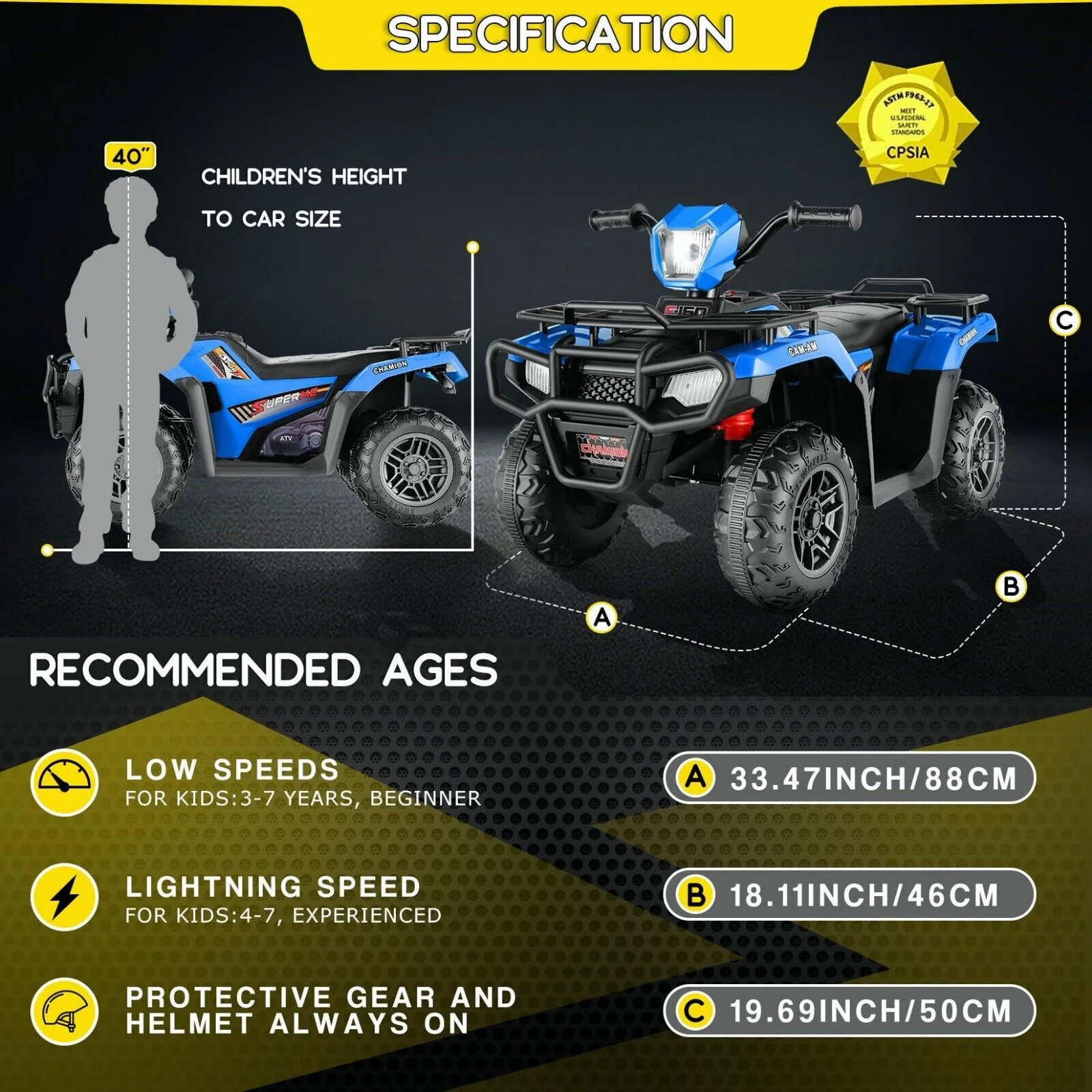 12V/24V Electric Jeep Truck ATV Ride-On Toy with Parental Remote Control for Kids - Image 75