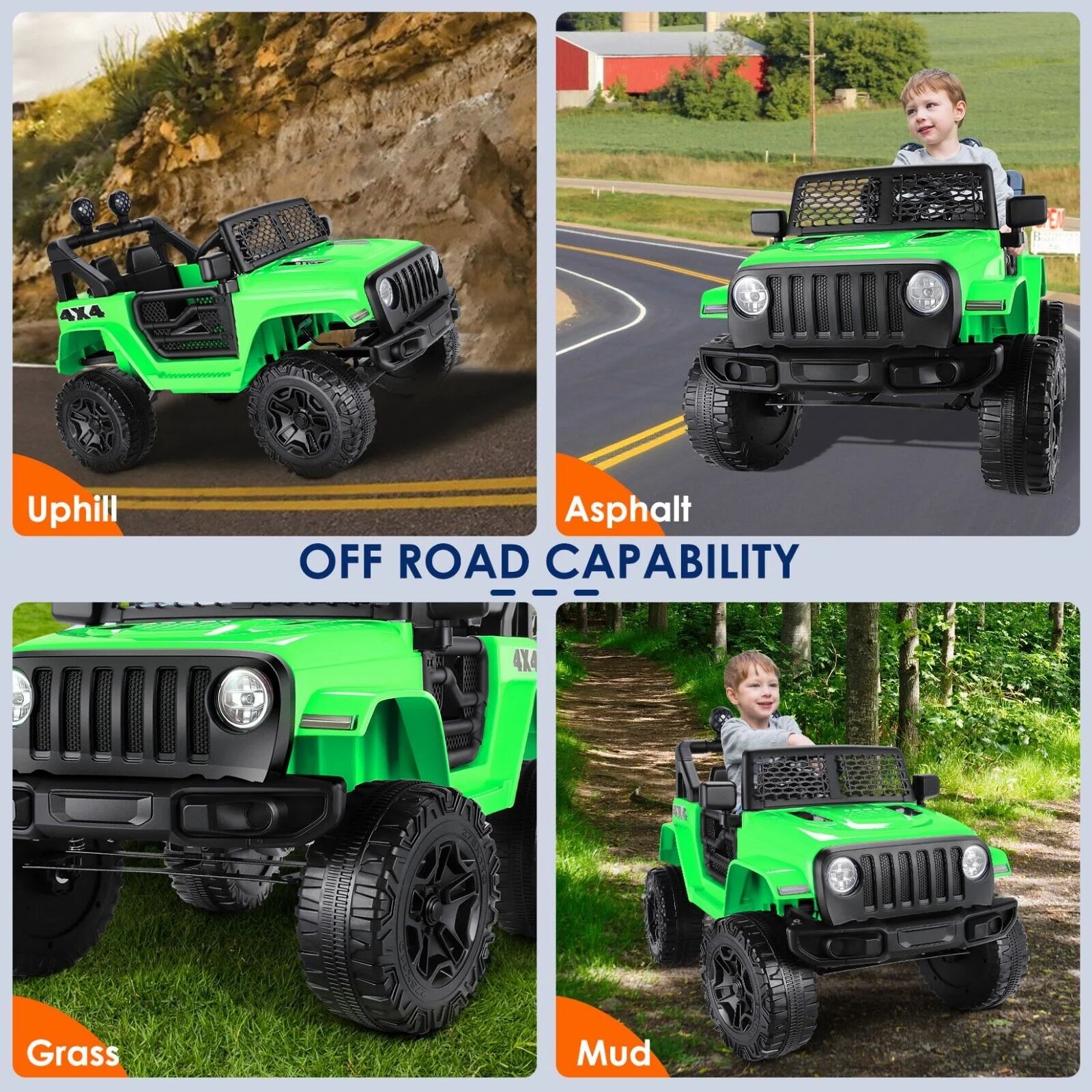 12V/24V Electric Ride On Jeep Toy Car with USB, Bluetooth, and Remote Control for Kids - Image 77