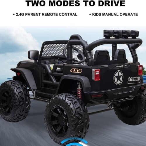 12V/24V Jeep Electric Ride On Car with Music, LED Lights, and Remote Control - Image 2