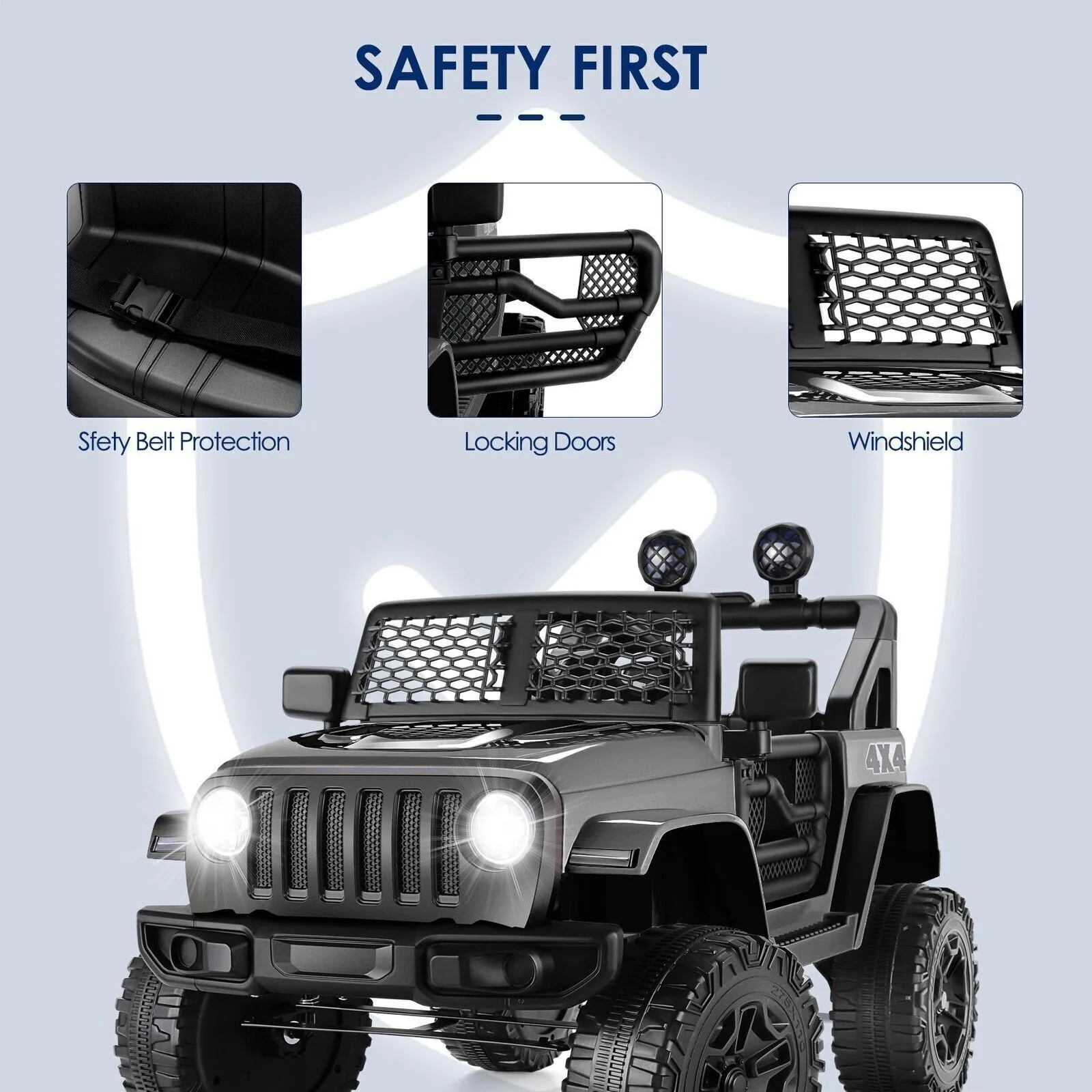 12V/24V Jeep Music Fashion Electric Ride-On Car for Kids with Remote Control - Image 9
