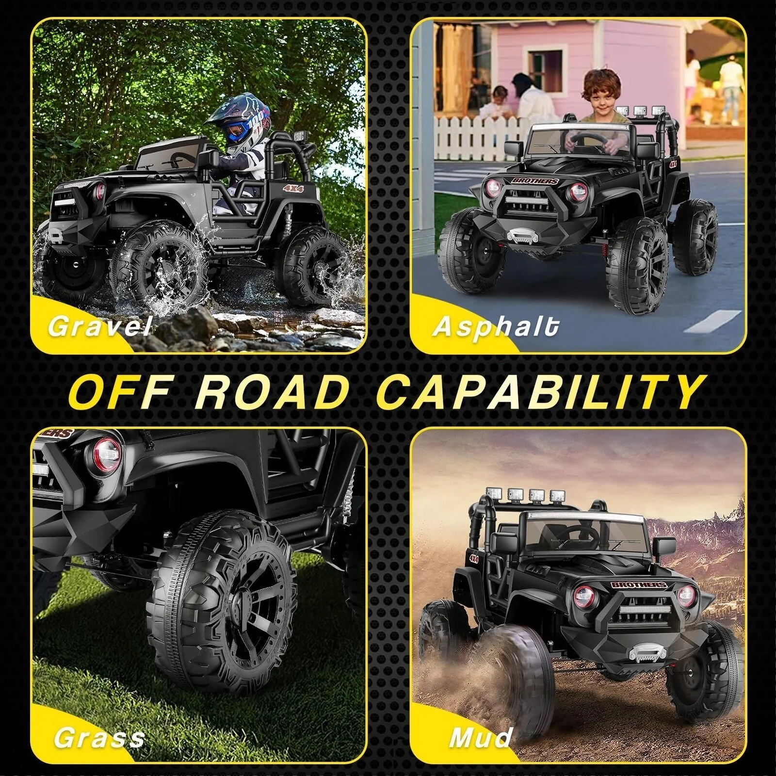 12V/24V Jeep Music Fashion Electric Ride-On Car with Remote Control for Kids - Image 7