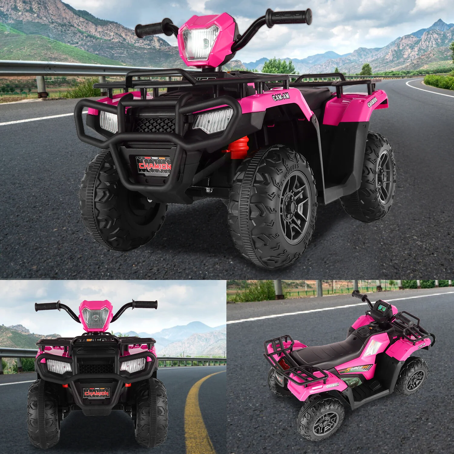 12V/24V Electric Ride-On Four Wheeler Toy Car Jeep Truck ATV for Kids - Image 29