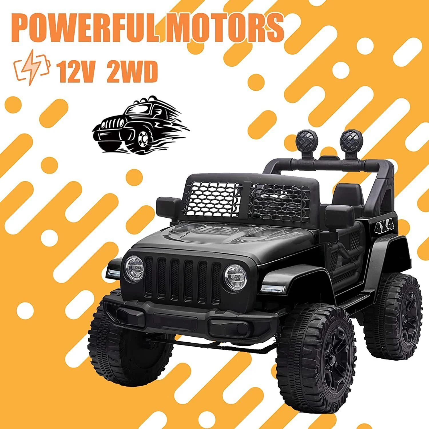 12V/24V Electric Ride-On Four Wheeler Toy Car Jeep Truck ATV for Kids - Image 9